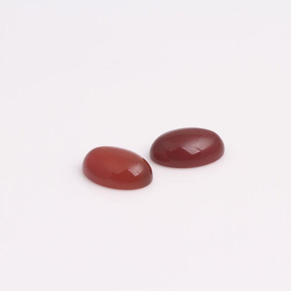 JOE FOREMAN 5Pcs Oval 10x14mm Red Agate Cabochons Stones Beads for Jewelry Making Bezels Tennis Bracelet Statement Necklace Pendant Jewelry