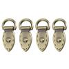 uxcell Bag Side Clip Buckle - 4Pcs Metal Suspending Leaf Shape Purse Strap Chain Connector with D Ring for DIY Making Bag Purse Crossbody Shoulder (Bronze Tone, 36mm) view 1