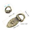 uxcell Bag Side Clip Buckle - 4Pcs Metal Suspending Leaf Shape Purse Strap Chain Connector with D Ring for DIY Making Bag Purse Crossbody Shoulder (Bronze Tone, 36mm) view 2