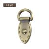uxcell Bag Side Clip Buckle - 4Pcs Metal Suspending Leaf Shape Purse Strap Chain Connector with D Ring for DIY Making Bag Purse Crossbody Shoulder (Bronze Tone, 36mm) view 3