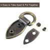 uxcell Bag Side Clip Buckle - 4Pcs Metal Suspending Leaf Shape Purse Strap Chain Connector with D Ring for DIY Making Bag Purse Crossbody Shoulder (Bronze Tone, 36mm) view 4