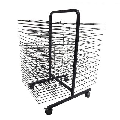 XLTFUC Art Drying Rack for Classroom, Wheeled Drawing Drying Rack with 38 Removable Shelves, Metal Art Storage Rack for Schools, Art Studios and Home