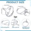PH PandaHall 925 Sterling Silver Ring Base for 17mm Gems, Adjustable Ring Gem Holder Claw Ring Blank Finger Rings Bezel Setting for Gemstone Glass Cabochons Rhinestones Ring Making view 2