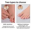 BodhiTCM Realistic Silicone Female Model Feet Life Size Jewelry Display Tattoo Practice Art Collection with Nail (Left Foot-Without Skeleton, Irovy White) view 2