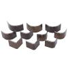 MUNEFE 10Pcs Leather Corner Punch Set, High Carbon Steel Corner Cutter Tools, Leather End Punch Tool for Wallet Belt Handmade Leather Crafts view 1