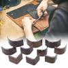 MUNEFE 10Pcs Leather Corner Punch Set, High Carbon Steel Corner Cutter Tools, Leather End Punch Tool for Wallet Belt Handmade Leather Crafts view 4