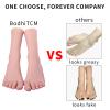 BodhiTCM Realistic Silicone Female Model Feet Life Size Jewelry Display Tattoo Practice Art Collection with Nails (Right Foot-with Skeleton, Brown) view 4