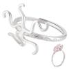 PH PandaHall 925 Sterling Silver Adjustable Ring Base, Claw Ring Blank Ring Gem Holder Finger Rings Bezel Setting with 5 Prongs for Women Crystal Rocks Cabochons Rhinestones Ring Mother's Day view 1