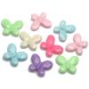 ALBERTAD 100 Mixed Pastel Color Acrylic Faceted Butterfly Shape Beads 17X13Mm Charm DIY Earring view 1