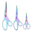 Zicolu Craft Scissors Set of 3 pack, Sharp Rainbow Titanium Coating All Purpose Scissors, Ergonomic Semi-Soft Rubber Grip, Suitable for School, Office and Household Use, 9.2''/8.5''/5.6" view 1
