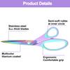 Zicolu Craft Scissors Set of 3 pack, Sharp Rainbow Titanium Coating All Purpose Scissors, Ergonomic Semi-Soft Rubber Grip, Suitable for School, Office and Household Use, 9.2''/8.5''/5.6" view 3