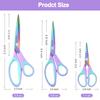 Zicolu Craft Scissors Set of 3 pack, Sharp Rainbow Titanium Coating All Purpose Scissors, Ergonomic Semi-Soft Rubber Grip, Suitable for School, Office and Household Use, 9.2''/8.5''/5.6" view 4