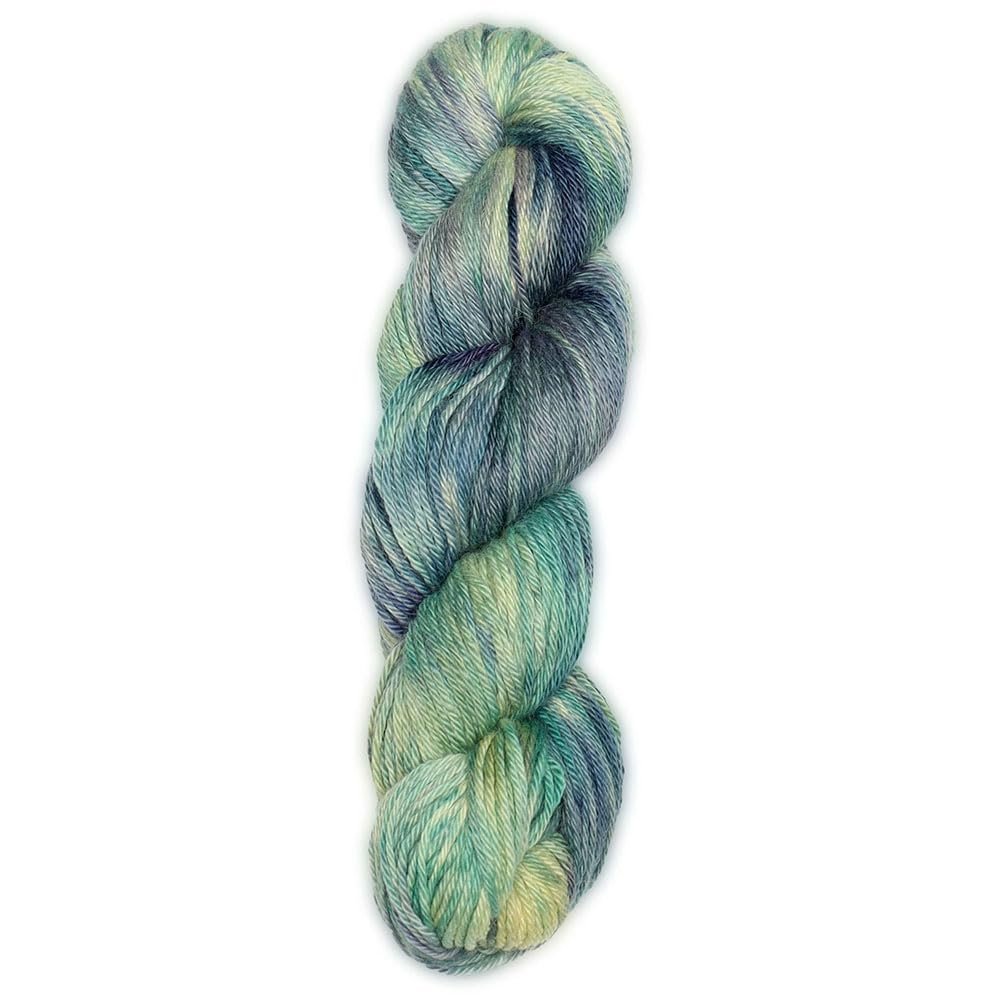 100% Baby Alpaca Yarn Wool 100g Hank DK Weight Hand Dyed Made in Peru - Heavenly Soft and Perfect for Knitting and Crocheting (Blue Grass, DK Hand Dyed - 100g Hank)