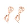 Sorcozn 2pcs 925 Sterling Silver Pendant Bail Connector Clasp Charms for Necklace DIY Jewelry Craft Making Accessories (Rose Gold) view 1