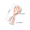 Sorcozn 2pcs 925 Sterling Silver Pendant Bail Connector Clasp Charms for Necklace DIY Jewelry Craft Making Accessories (Rose Gold) view 2