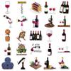 Aiwuding Wine Stickers Pack, 50PCs, Red Wine Stickers, Vinyl Decal & Stickers for Hydro Flask, Laptop, Water Bottle, Stickers for Kids, Toddlers, Teens, Girls, Cute Cool Car Stickers (Wine) view 2