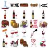 Aiwuding Wine Stickers Pack, 50PCs, Red Wine Stickers, Vinyl Decal & Stickers for Hydro Flask, Laptop, Water Bottle, Stickers for Kids, Toddlers, Teens, Girls, Cute Cool Car Stickers (Wine) view 3