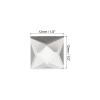 MECCANIXITY 50 Pcs Acrylic Flat Back Rhinestones 12mm Square Artificial Gemstone for Crafts Face Painting Costume Jewelry Making White view 2