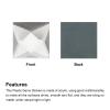 MECCANIXITY 50 Pcs Acrylic Flat Back Rhinestones 12mm Square Artificial Gemstone for Crafts Face Painting Costume Jewelry Making White view 4