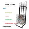XLTFUC Art Drying Rack, Mobile Metal Art Storage Rack for Canvas Storage, Drawing Board Stacking Rack, Suitable for Schools, Art Studio and Home (20 Shelves) (Size : 97x47x57cm) view 3