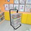 XLTFUC Art Drying Rack, Mobile Metal Art Storage Rack for Canvas Storage, Drawing Board Stacking Rack, Suitable for Schools, Art Studio and Home (20 Shelves) (Size : 97x47x57cm) view 4