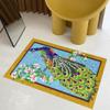 JILIP Peacock Latch Hook Rug Kits, DIY Adults Crafts Carpet Tapestry, Hand Craft Embroidery Rug Making Kits Hook Mat Home Decoration (Size : 110 * 85CM/45.2 * 31.4") view 3