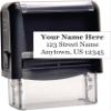 Custom Return Address Stamp (Medium)- Personalized self-inking stamp with up to three lines of text view 1