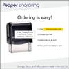Custom Return Address Stamp (Medium)- Personalized self-inking stamp with up to three lines of text view 2