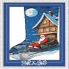 Howie's Needlepoint Cross Stitch Kits, 14CT Embroidery Crafting Arts for Adults Beginners (Christmas Stocking, 17in x 24in) view 1
