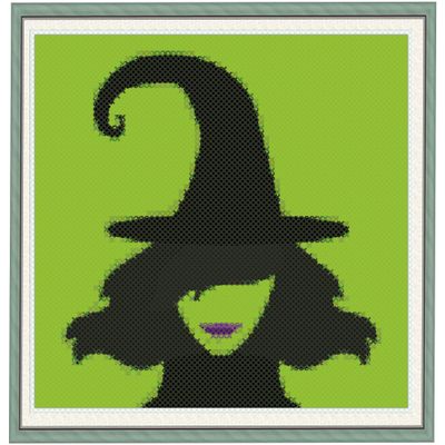 Howie's Needlepoint Cross Stitch Kits, 14CT Embroidery Crafting Arts for Adults Beginners (POP Culture-Witchy Music, 6.7in x 6.7in)