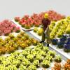 Woohome WoohomeArtificial Grass Clusters Simulation Flower Cluster Decoration Flower Cluster Vegetation Groups Mini Plant Tuft Railway Model Cluste for DIY Model Train Landscape Railroad Scenery view 3