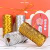 Asmoothread 1.5mm 100M Gold Silver Macrame Cord Rope String Twine Ribbon Bows Crafts DIY Gift Wrap Sewing Twisted Thread Home Textile Decor view 2