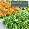 Woohome Static Flower Tufts, 112 PCS Miniature Flower Cluster Static Grass Tufts for Model Train Railroad Scenery DIY Miniature view 2