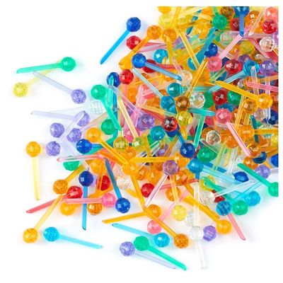 Factory Direct Craft Pack of 250 Mini Acrylic Ceramic Christmas Tree Replacement Twist Bulbs - Multi Color Plastic Twist Bulbs to Replace Missing Bulbs on Ceramic Trees (1 Inch L)