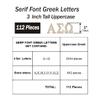 3 Inch 112 Pieces Wooden Greek Letters Bold Font Unfinished Wood Greek Alphabets for Large Paddles Embellishment/Sorority/Fraternity/DIY Project/Learning/Wall Decor view 2