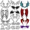 CRASPIRE Dinosaur Wing Clear Stamps Bat Gothic Transparent Rubber Stamps Silicone Seals Stamp Journal for Halloween DIY Scrapbooking Photo Album Decorative Cards Making Stamp Film Frame view 1