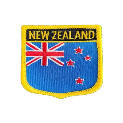 Ruoming 1 PCS New Zealand Flag Patches Iron On or Sew On Embroidered Tactical Military National New Zealand Patch