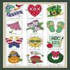 Aiorkeng Cross Stitch Kits Stamped Full Range of Embroidery Starter Kits for Beginners DIY 11CT 3 Strands-Printed kit Twelve Months (Printed) 1520.1 inches view 1