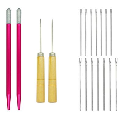 BFLCTTBD Reroot Rehair Tool Holder Knitting Needles for Hair Doll Making Supplies Accessories Professional Doll Hair Rerooting Tool
