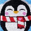 Cartoon Fatty Penguin Latch Hook Rug Kits for Kids Beginner Easy Printed Canvas Crochet Yarn Embroidery Mini-Carpet Hook and Latch Kit Children Handmade Craft 30x30cm view 1