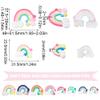 SUNNYCLUE 80PCS Resin Rainbow PVC Shoe Charms Soft Kawaii Cute Cartoon Colorful Cloud Cabochon Charms Bulk for Jewelry Making Scrapbooking Embellishments Cellphone Case DIY Supplies view 2