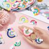 SUNNYCLUE 80PCS Resin Rainbow PVC Shoe Charms Soft Kawaii Cute Cartoon Colorful Cloud Cabochon Charms Bulk for Jewelry Making Scrapbooking Embellishments Cellphone Case DIY Supplies view 3