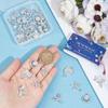 SUNNYCLUE 40Pcs 10 Styles Sea Animal Charms Silver Ocean Charms Bulk Alloy Rhinestone Sea Life Fish Starfish Seashell Animals Charm for Jewelry Making Charms Necklace DIY Crafts Earring Crafts Women view 3