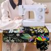 GLENLCWE Hummingbird Sunflower Flower Sewing Machine Pad for Table,Sewing Machine Muffling Mats with 4Pockets,Durable Sewing Machine Dust Cover Non Slip Pads Washable view 4