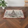 White Snow Christmas Pine Tree Latch Hook Rectangle Rug Kits for Adults Needle Crochet Yarn Kits Embroidery Carpet Hook and Latch Kit Floor Mat Tapestry Christmas Home Decoration 40x60cm(10) view 3