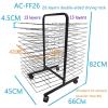 THEGA Double Sided Drying Rack - Art Drying Rack, 26-Shelf Mobile Drying Painting Racks, Metal Artwork Storage Display Rack, Mobile Metal Art Storage Rack, Paint Drying Rack view 2