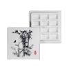 NASTYA 12 Grid Ceramic Small Color Palette with Lid, Easy to Use, Chinese Painting Watercolor Gouache Easy-to-Clean Moisturizing Pigment Palette. (Color : Chrysanthemum) view 3