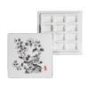NASTYA 12 Grid Ceramic Small Color Palette with Lid, Easy to Use, Chinese Painting Watercolor Gouache Easy-to-Clean Moisturizing Pigment Palette. (Color : Chrysanthemum) view 4