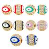 10 PCS 8mm Round Charm Spacer Beads, Colorfuls Brass White Zircon Pave Connector Charm Beads for Bracelet Necklace DIY Jewelry Making Crafts CL8mm-WT view 1