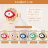 10 PCS 8mm Round Charm Spacer Beads, Colorfuls Brass White Zircon Pave Connector Charm Beads for Bracelet Necklace DIY Jewelry Making Crafts CL8mm-WT view 2